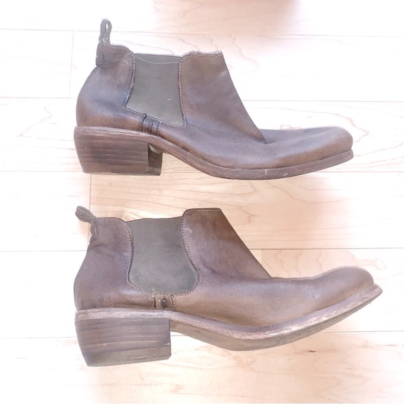 CATARINA MARTINS Leather Biscayne Lotus Fango Ankle Boots Booties - Picture 2 of 5